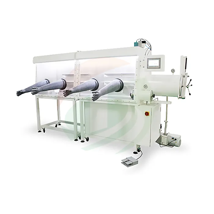 Dvojitý nerezový laboratórny box na rukavice